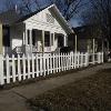 white gothic space picket fence