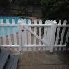 pool gate closure with door handle