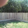 6' whitewood with 2x6 retaining wall